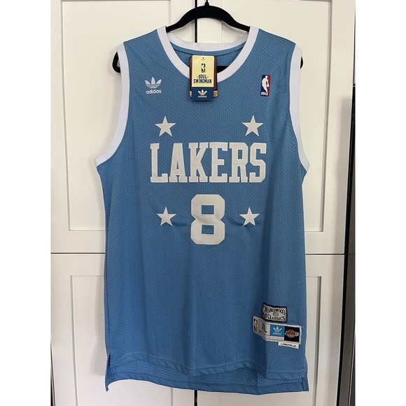 ADIDAS LA Lakers Kobe Bryant #8 Hardwood Classics Men's Jersey XL Length +2 NWT